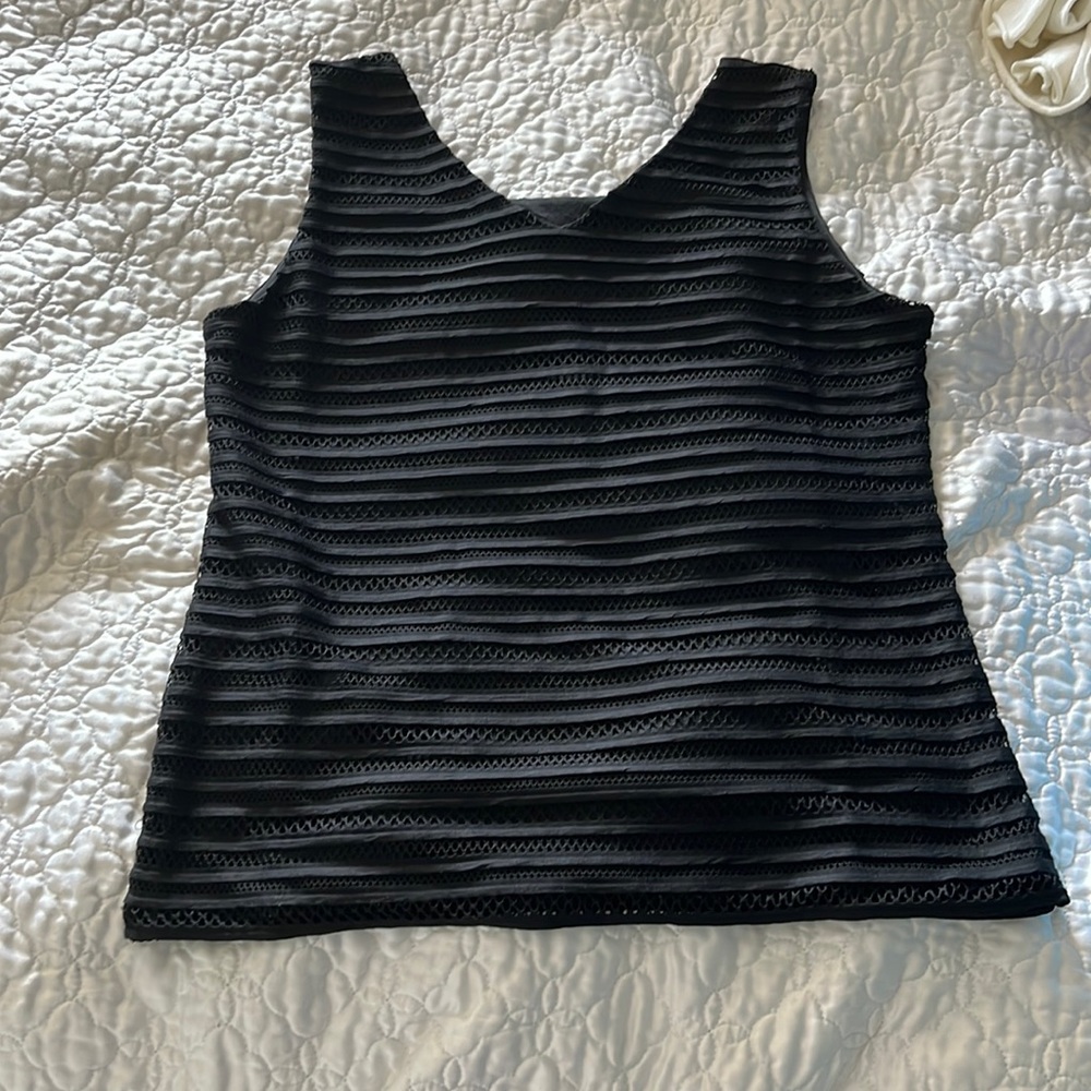 Womens, black, sleeveless blouse